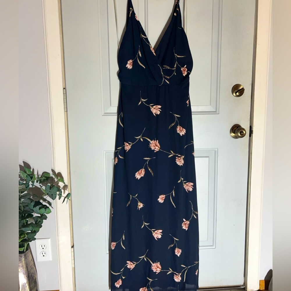 Navy Floral Dress